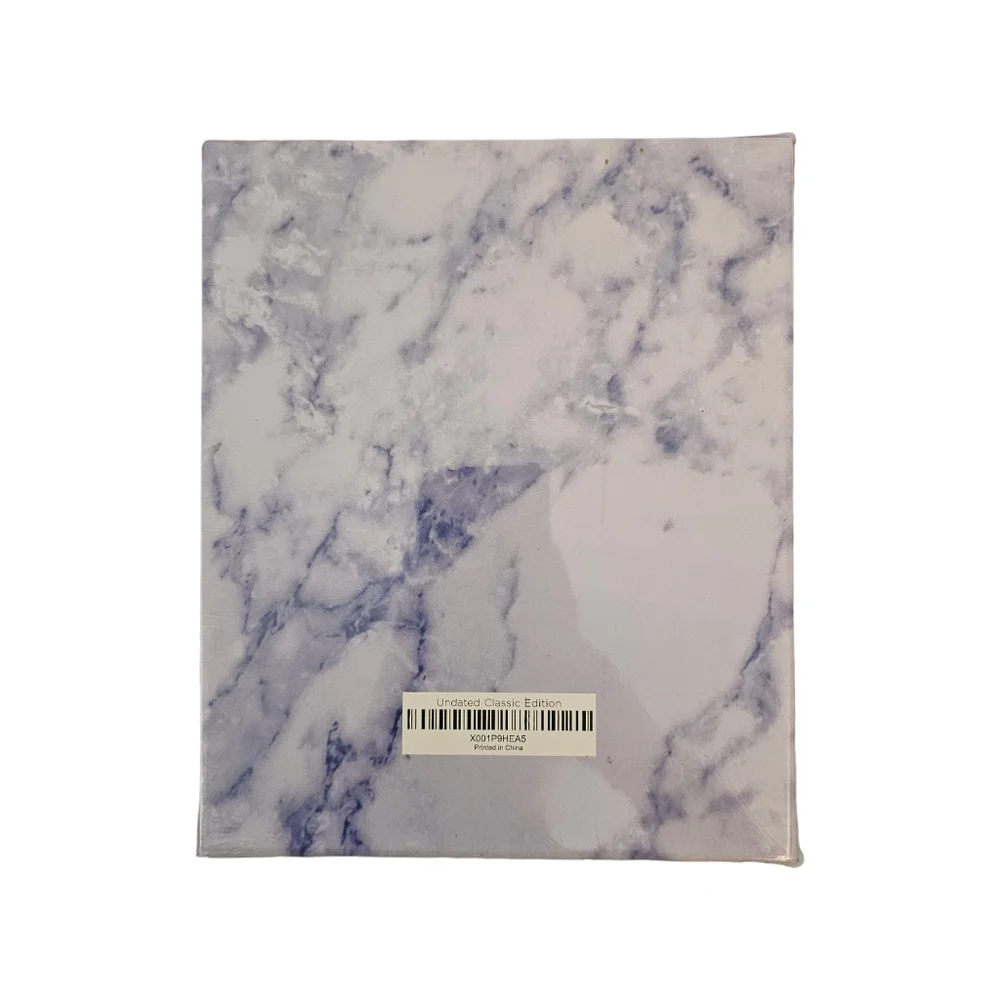 Camoleaf Marble Blue Purple Spiral bound Hardcover Undated Planner